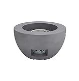 Kante 25" Diameter Round Concrete/Metal Outdoor Propane Gas Smokeless Bowl Patio Heater, Fire Pit Ta | Amazon (US)