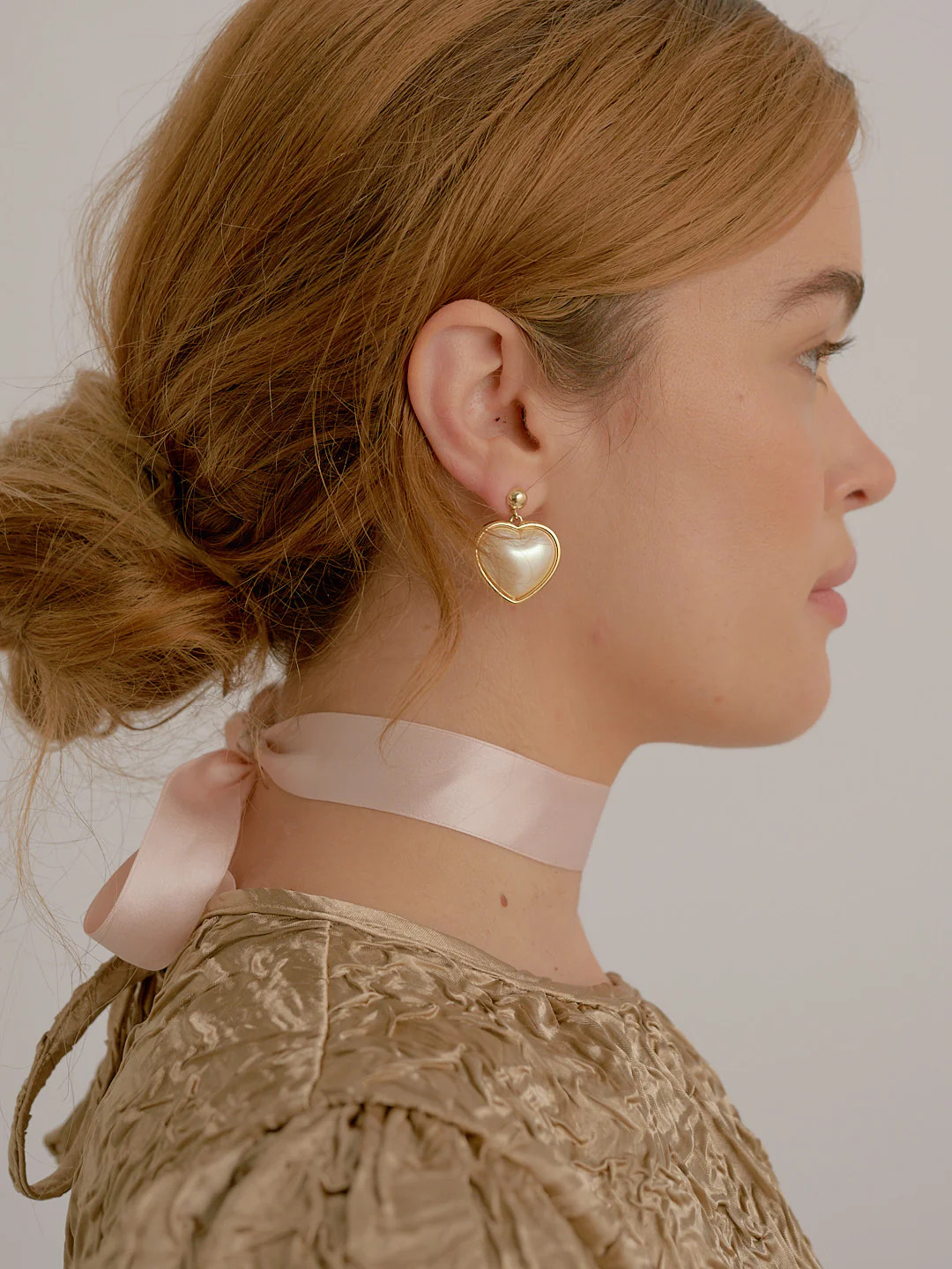 Pearl Heart Earrings - Pearl | Lisa Says Gah