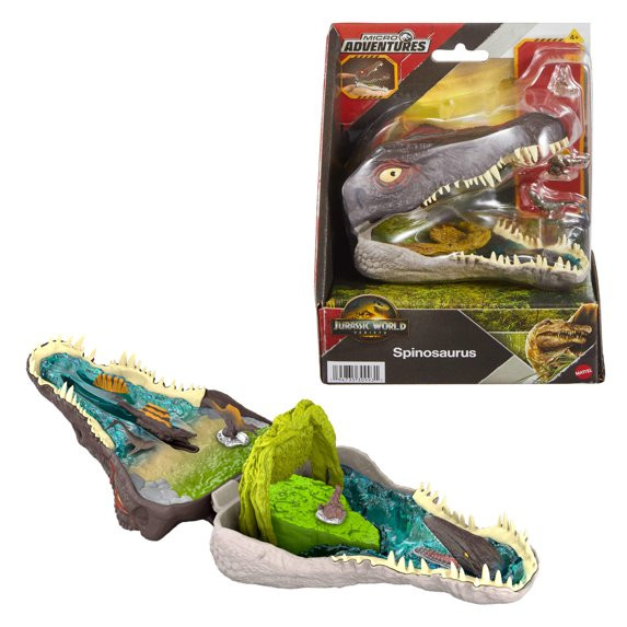 Jurassic World Rebirth Micro Adventure Playset Spinosaurus Head, Interactive Features & Figures | Walmart (US)