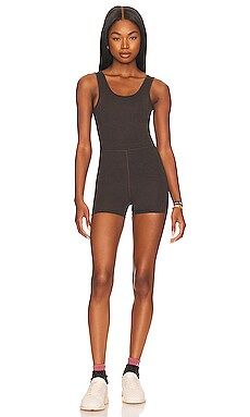 WellBeing + BeingWell LoungeWell Juniper Heather Romper in Chocolate Brown from Revolve.com | Revolve Clothing (Global)