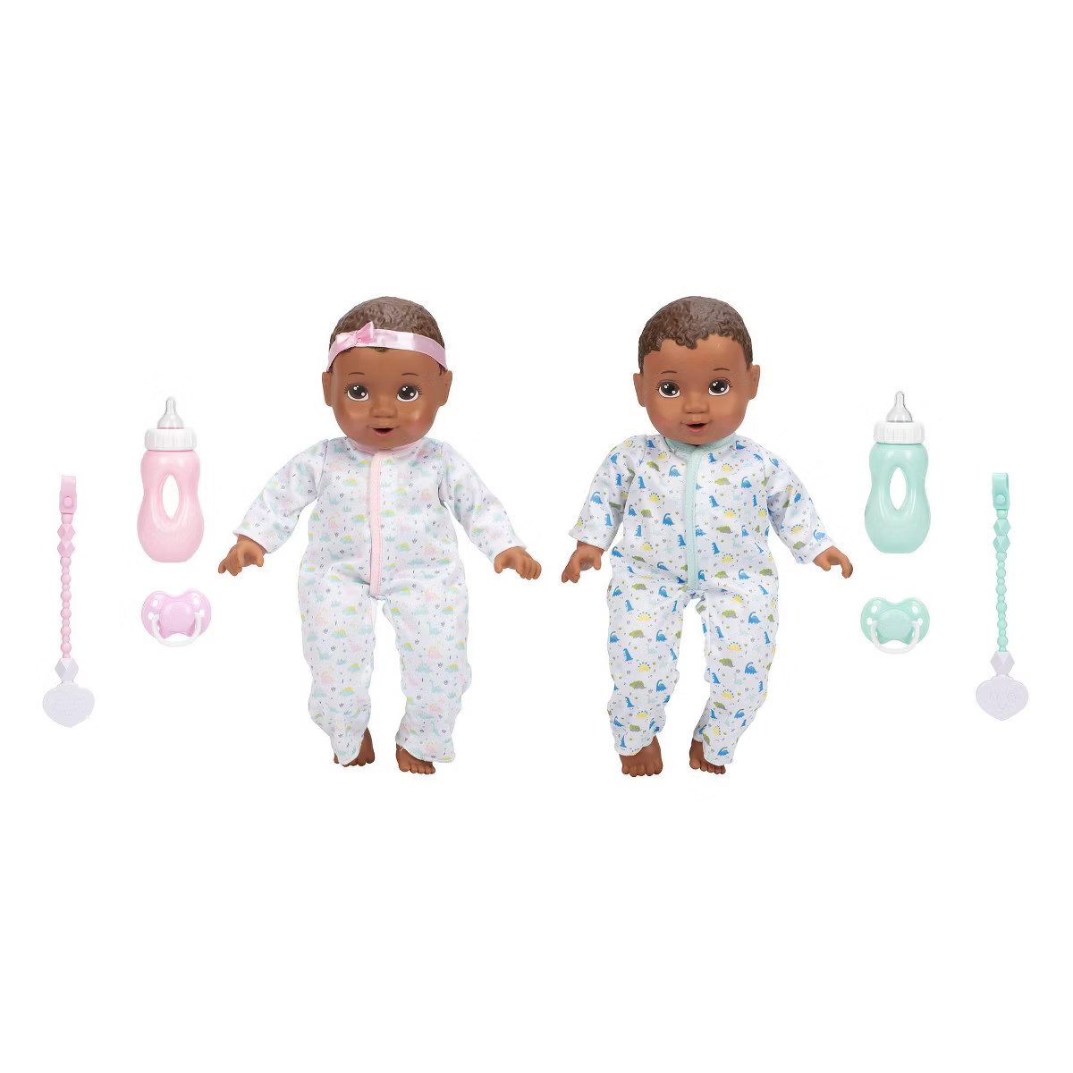 Perfectly Cute Boy Girl Twins Dark Brown Hair - Dark Brown Eyes | Target