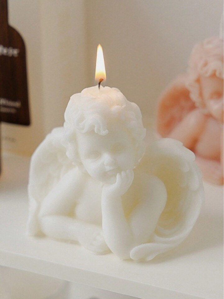 1set/1pc Cute Angel Shaped Aromatherapy Candle Holder, Little Angel Resin Retro Ingot Shape Candl... | SHEIN