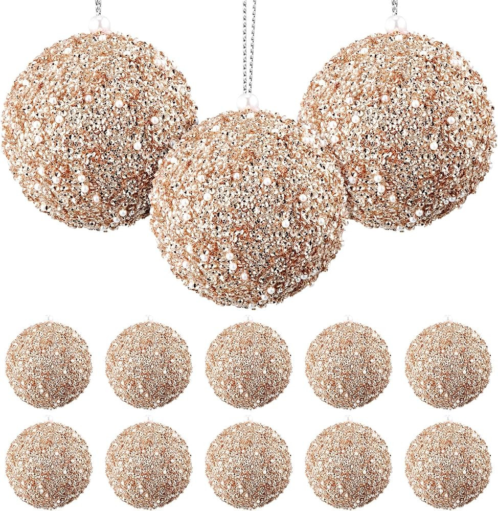 Poen 10 adornos de bola de Navidad de 4.13 pulgadas, irrompibles, decoración de Navidad, bolas d... | Amazon (US)