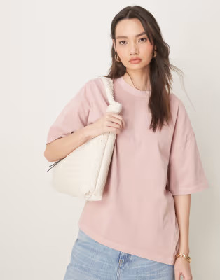 ASOS DESIGN oversized tee in cameo brown | ASOS (Global)
