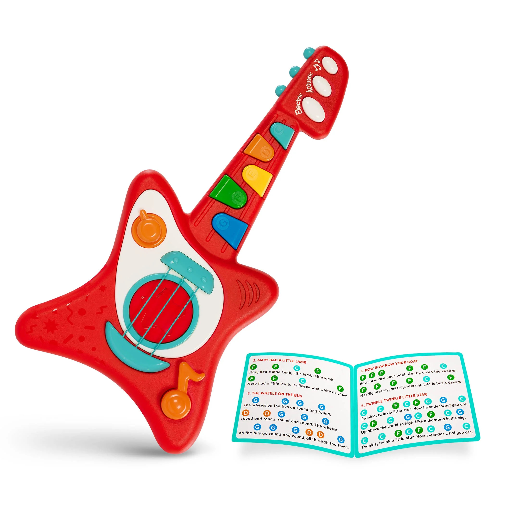 Battat Rock n' Play Guitar with Electric and Acoustic Modes, Toddler and Preschool Toys | Walmart (US)