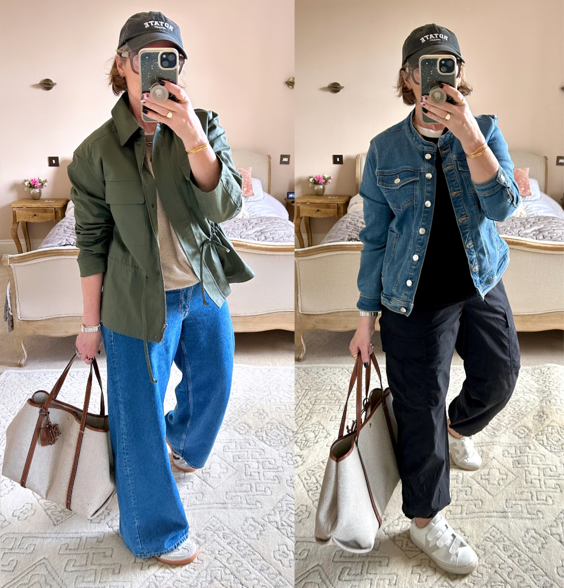 Travel Outfits
2 looks for travelling ✈️
Look 1 
Uniqlo Jacket size large
arket cloud Jeans size 30, size down if you want them more fitted
M&S cashmere crew neck size 14

Look 2 
Denim jacket old 
Uniqlo cargo trousers size medium 
John Lewis cashmere crew neck size 14

Travel look 
Holidays 
Cargo trousers
Wide leg jeans

#LTKtravel #LTKmidsize #LTKover40