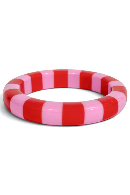 Fully Aware Pink and Red Cabana Bangle Bracelet | The Willow Tree