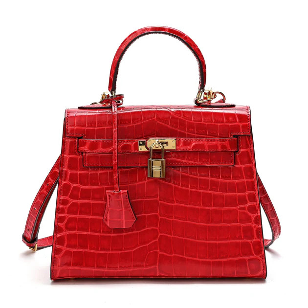 Tiffany & Fred Alligator Embossed Leather Grace Satchel | Shop Simon