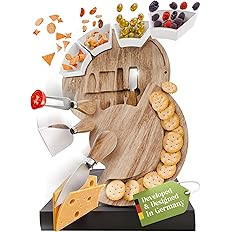 Charcuterie Cheese Board and Platter Set - Made from Acacia Wood - US Patented 13 inch Cheese Cut... | Amazon (US)