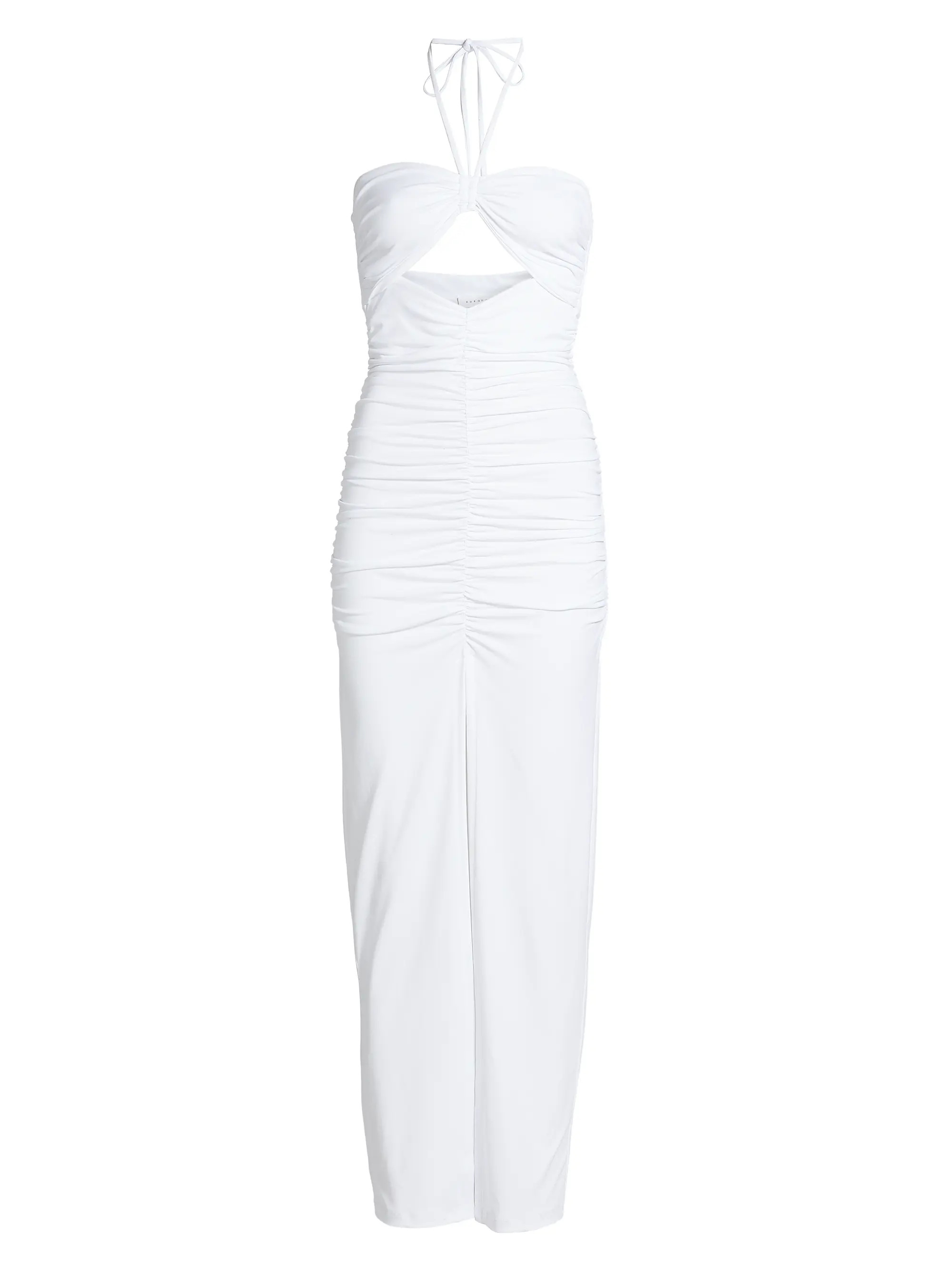 Halterneck Ruched Maxi Dress | Saks Fifth Avenue