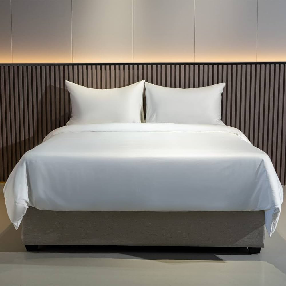 Aurora Home Duvet Cover Set I 100% Bamboo Bedding I Pure Bamboo Bed Linen I White Bamboo Bedding ... | Amazon (UK)