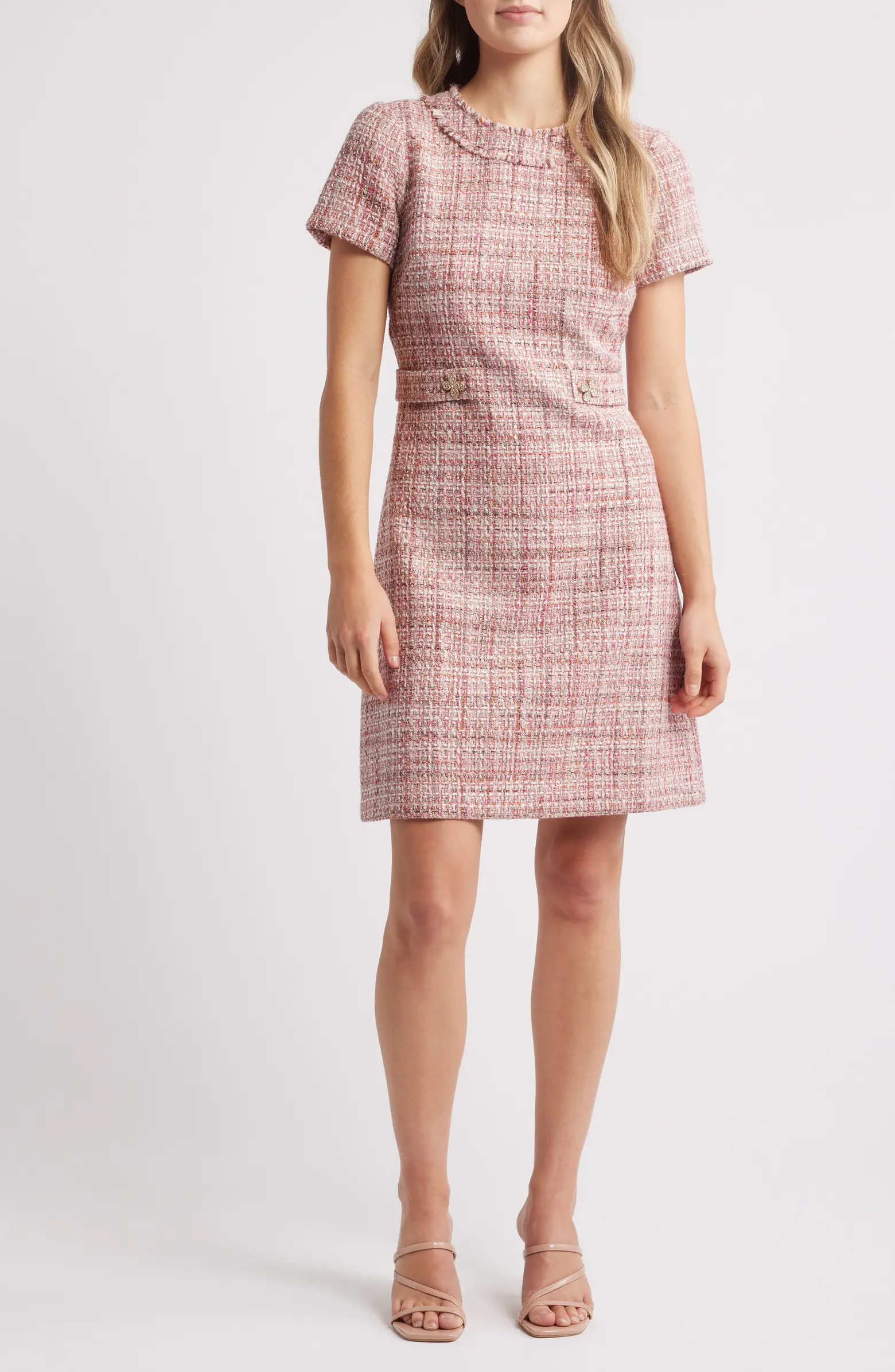 Short Sleeve Tweed Dress | Nordstrom