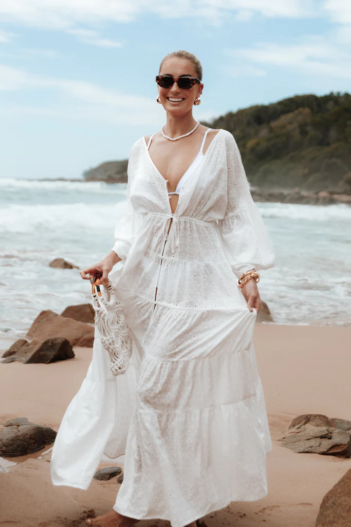 Posy Maxi Dress - White | Petal & Pup (US)