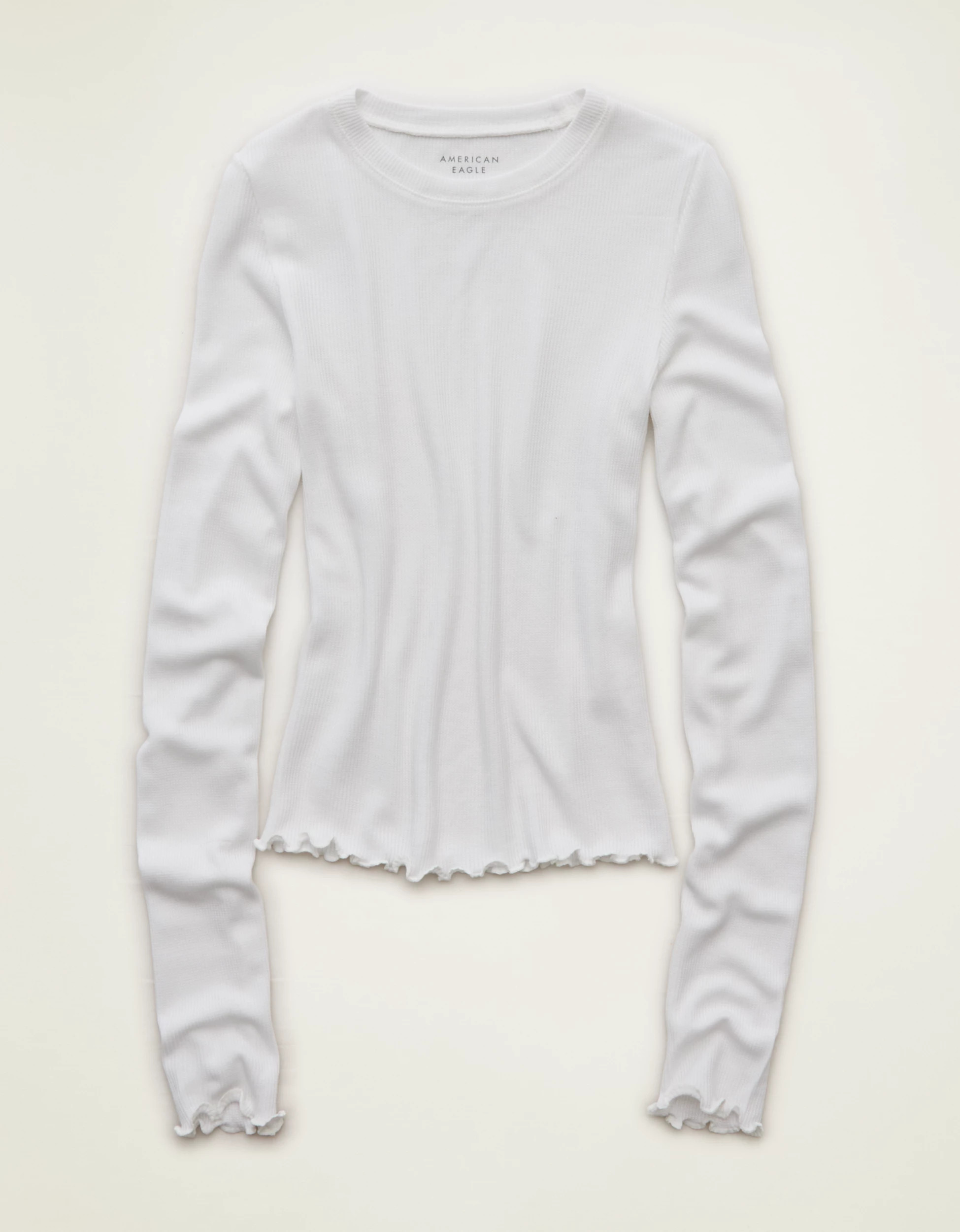 AE Soft & Sexy Waffle Long-Sleeve T-Shirt | American Eagle Outfitters (US & CA)