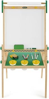 Crayola Wooden Art Easel for Kids, 2-in-1 Dry Erase Board & Chalkboard, Gifts for Toddlers, Ages ... | Amazon (US)