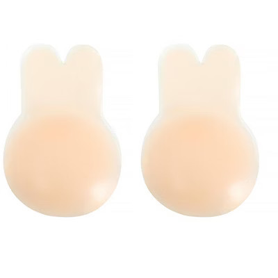 INSPIRE CHIC Women's Lift Up Nipple Covers Strapless Invisible Backless Silicone Sticky Reusable Adhesive Bras Medium Beige | Target