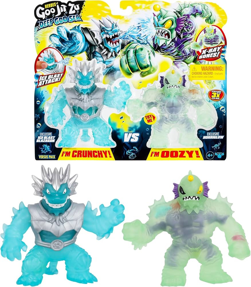 Heroes of Goo JIT Zu Deep Goo Sea Versus Pack. Exclusive Ice Blast Blazagon VS Exclusive Horriglo... | Amazon (US)