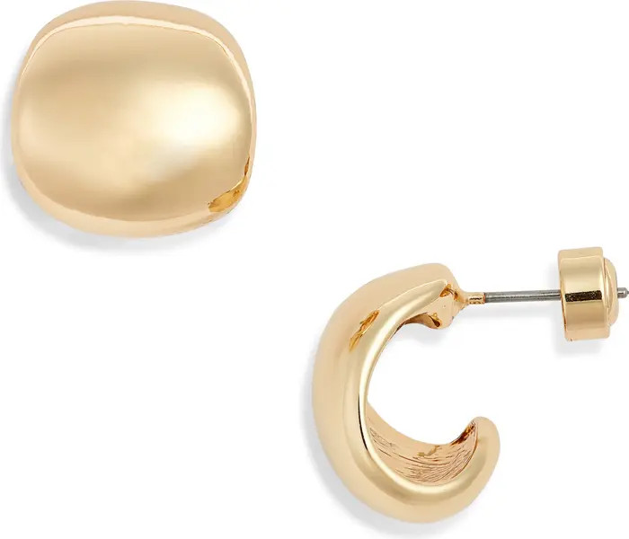 Small Puffy Tapered Hoop Earrings | Nordstrom