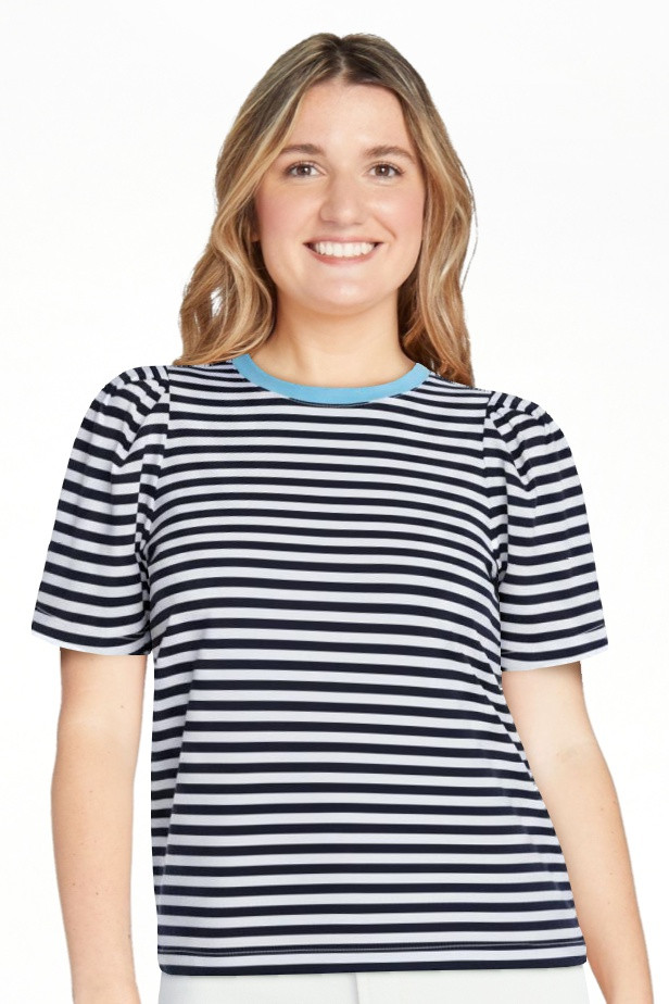 Free Assembly Women's and Women's Plus Crewneck Tee with Puff Sleeves, XS-4X | Walmart (US)
