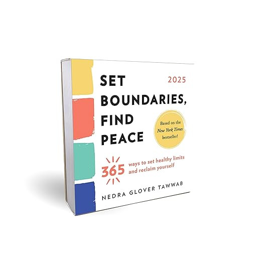 2025 Set Boundaries, Find Peace Boxed Calendar: 365 Ways to Set Healthy Limits and Reclaim Yourse... | Amazon (US)