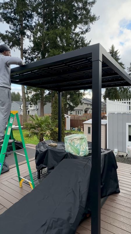 Spring is spring’ing which means time to re-add our #barretteoutdoorliving pergola panels & start enjoying the deck ⛅️ 

#LTKhome #LTKVideo #LTKSeasonal