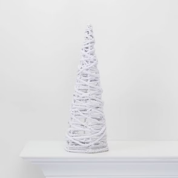 Large Lit Flocked Grapevine Cone Tree Decorative Figure - Wondershop™ | Target