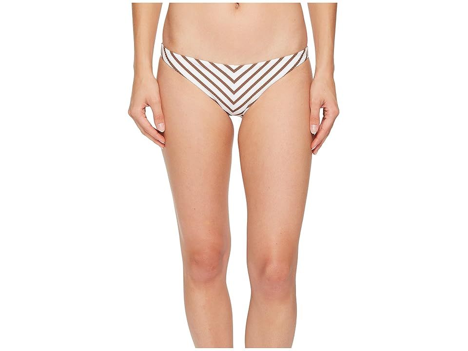 Vitamin A Swimwear Tulum Bottom (Marin Stripe Cocoa) Women's Swimwear | Zappos