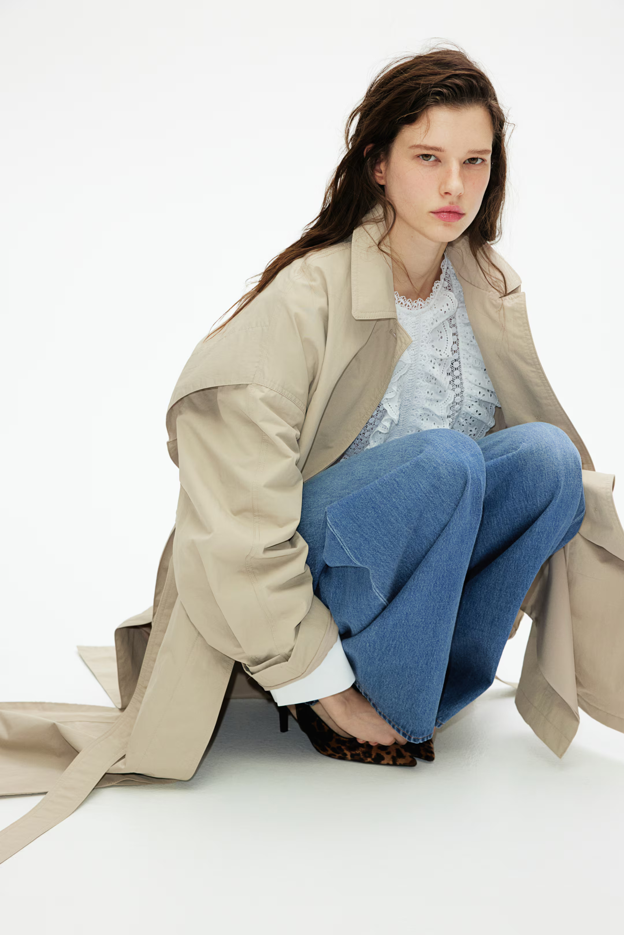 Slit-hem trench coat | H&M (UK, MY, IN, SG, PH, TW, HK)