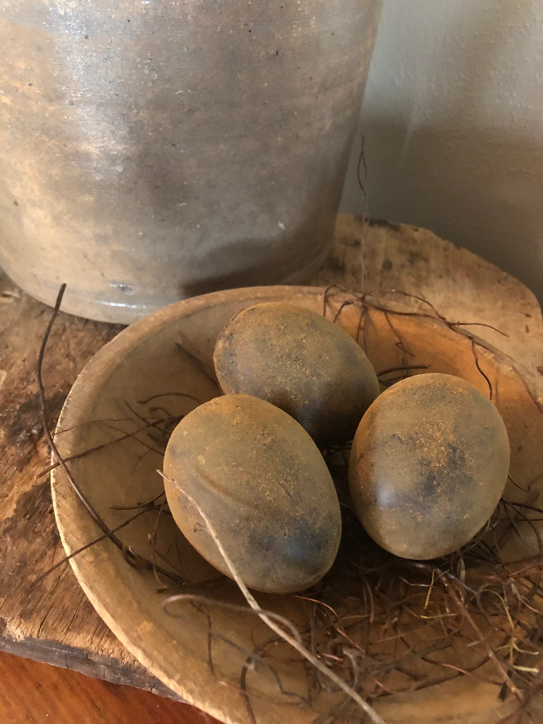 Blackened Beeswax Large Eggs #564 ~Primitive~Farmhouse~Spring~Kitchen~Pantry~Bowl Fillers~Eggs~ | Etsy (US)