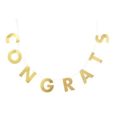 "Congrats" Party Banner Gold - Spritz™ | Target