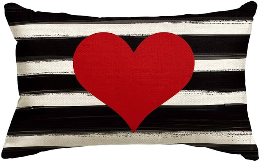 AVOIN Love Heart Throw Pillow Cover, 12 x 20 Inch Holiday Valentine's Day Mother's Day Anniversar... | Amazon (US)