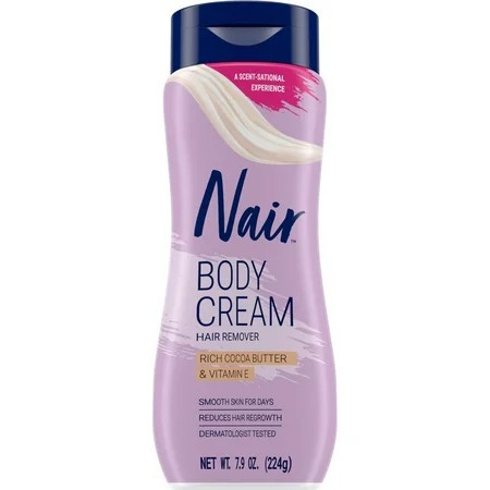 Nair Body Cream, Hair Removal Cream with Rich Cocoa Butter and Vitamin E for Body, 7.9 oz | Walmart (US)