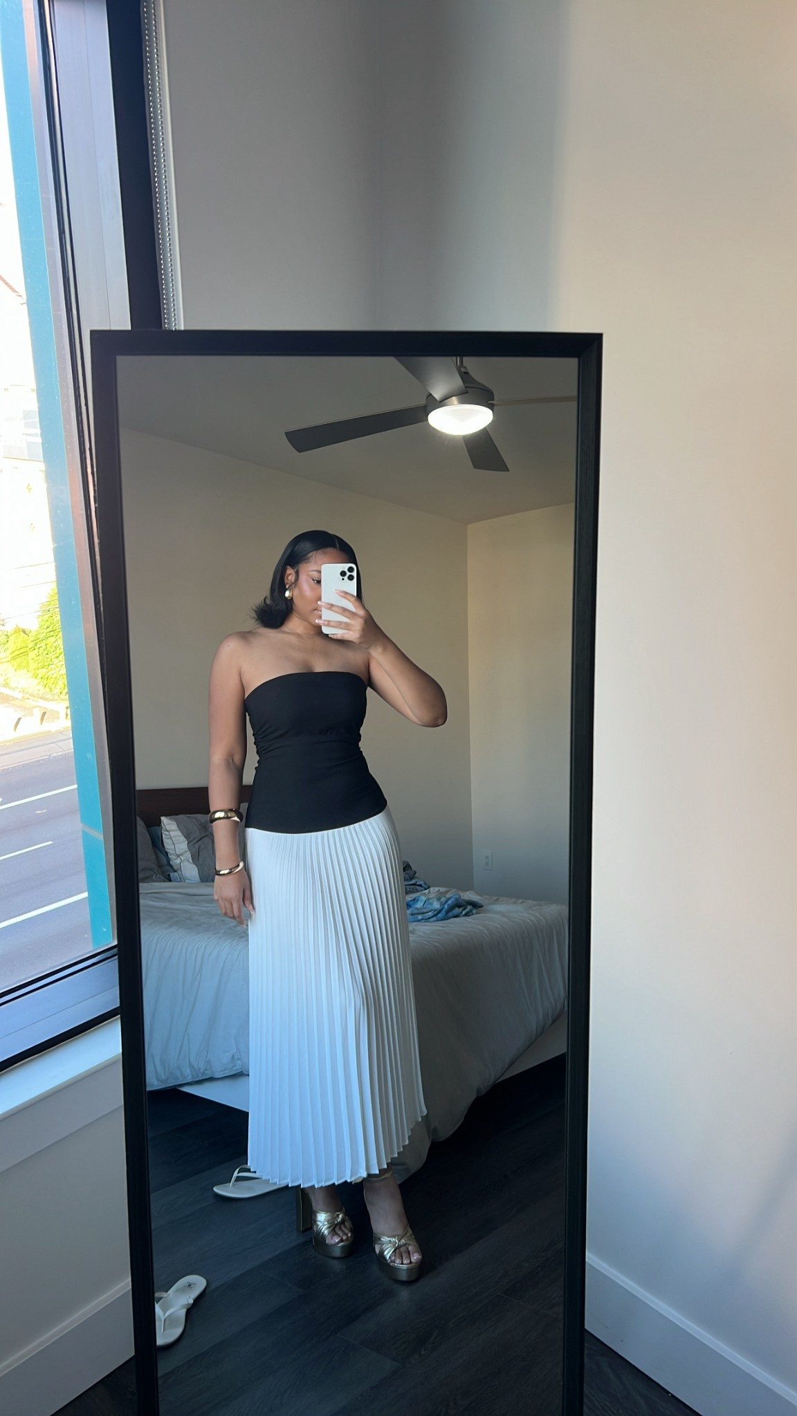 In love with the fit of this dress. 
The shoes I have on this photo are from fashion nova and are now low in stock. 

Here’s the link: https://www.fashionnova.com/products/sweetest-thing-wrap-up-heels-gold

#LTKSeasonal #LTKShoeCrush