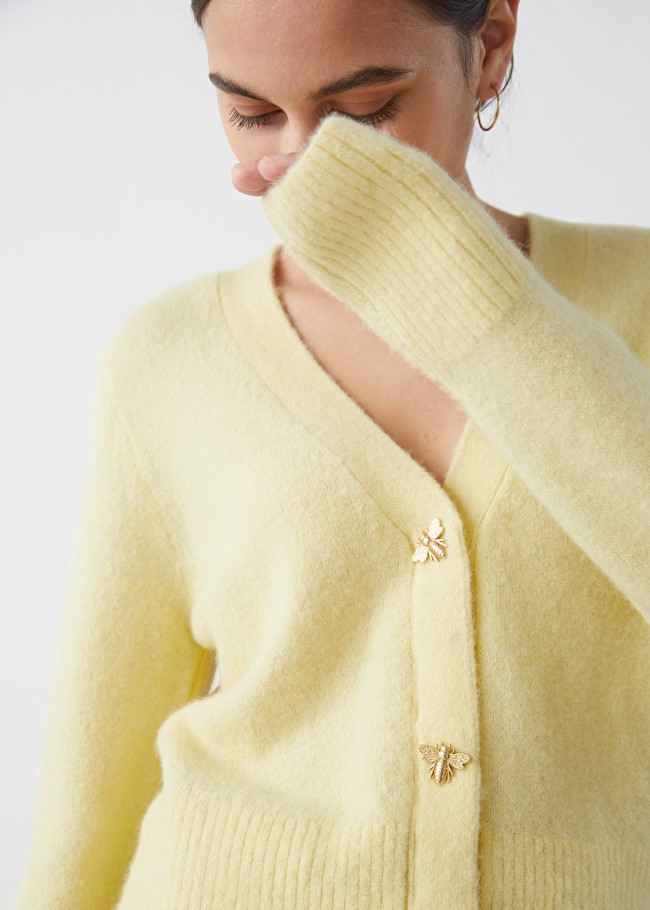 Bee Button Alpaca Blend Cardigan | & Other Stories (EU + UK)