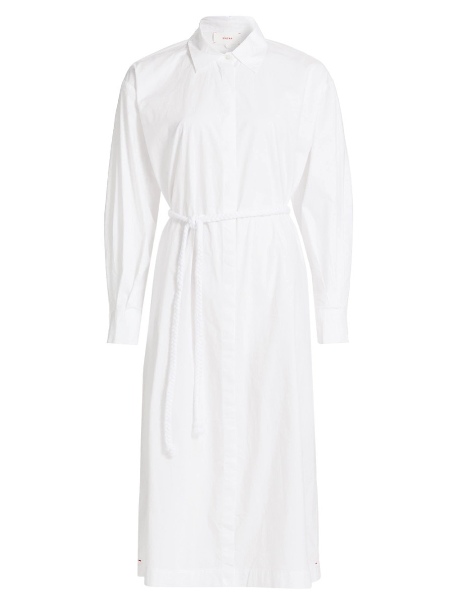 Women's Katia Cotton Poplin Tie-Waist Midi-Dress - White - Size XS | Saks Fifth Avenue