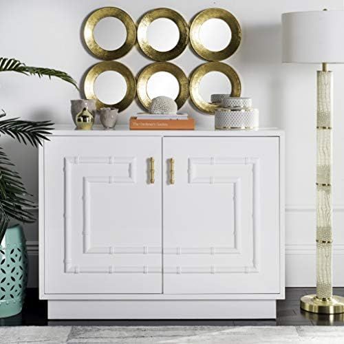 Safavieh Couture Collection Ruben White Lacquer 2-Door Cabinet | Amazon (US)