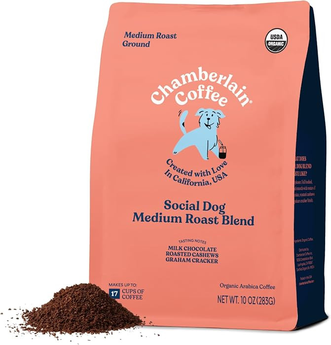 Chamberlain Coffee Organic Medium Roast Coffee Blend - Ground - Smooth & Balanced w/Milk Chocolat... | Amazon (US)