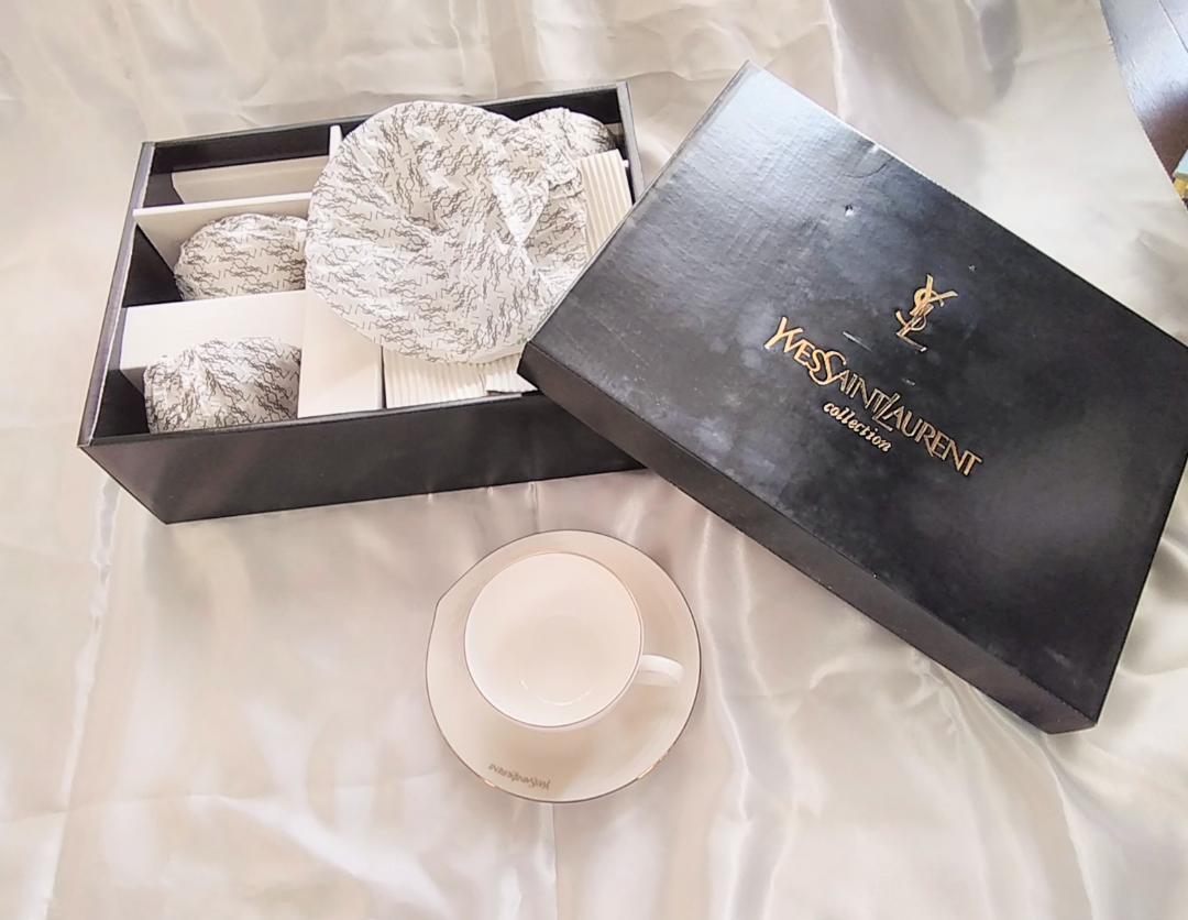 Yves Saint Laurent 5 cups and saucers gold line  | eBay | eBay US