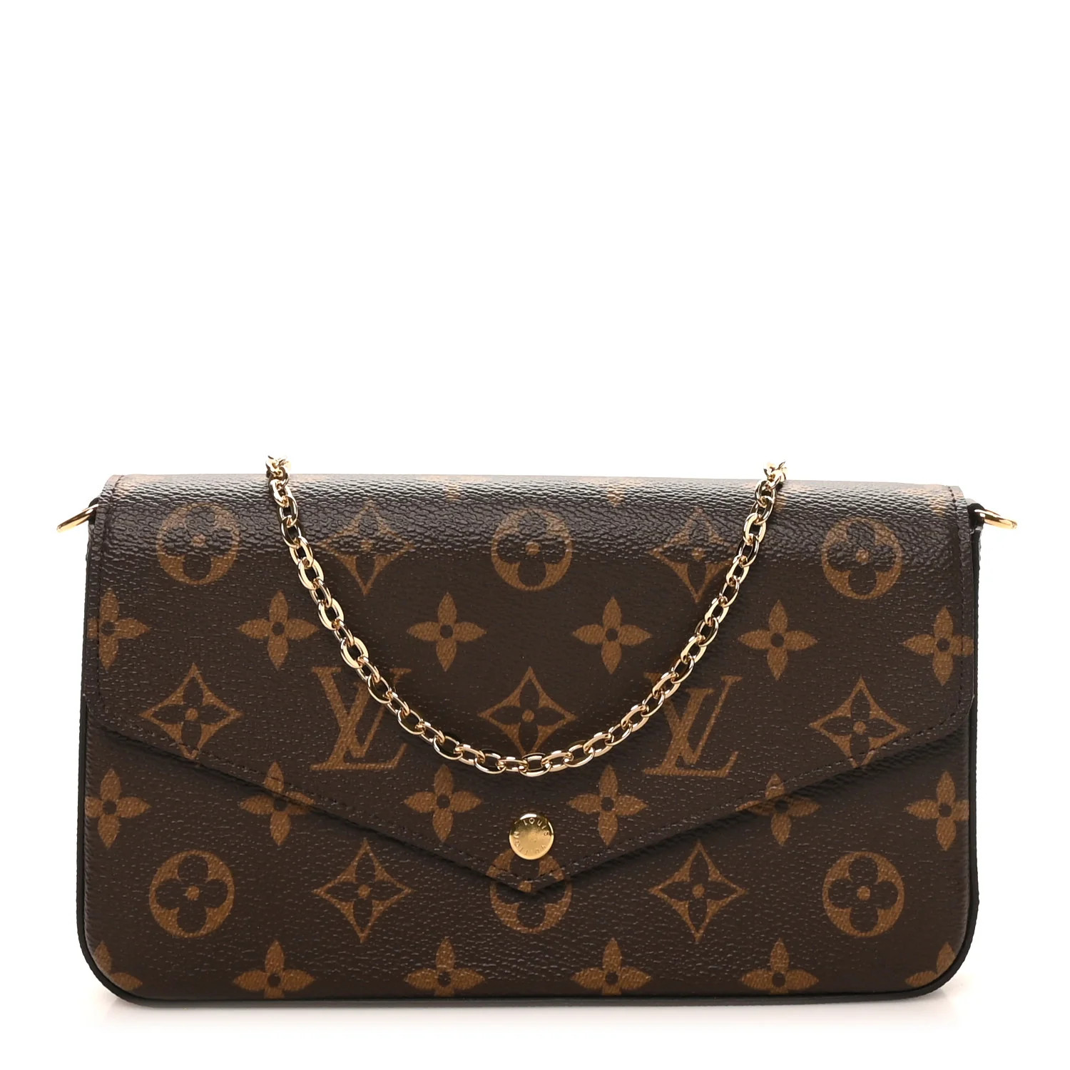 Louis Vuitton Monogram Pochette Felicie Chain Wallet Fuchsia 1874020 | FASHIONPHILE (US)