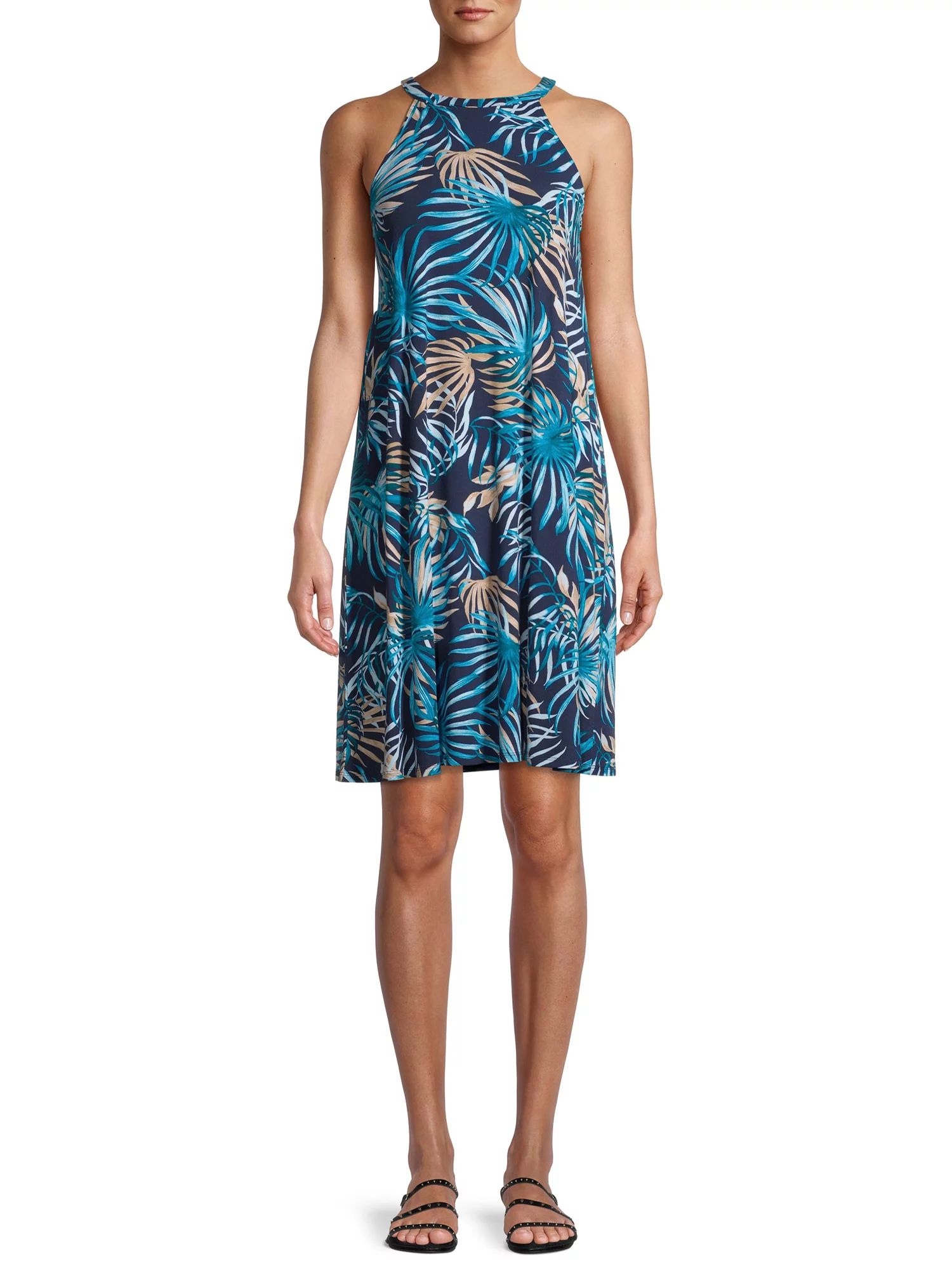 Time and Tru Women’s Knit Halter Dress | Walmart (US)