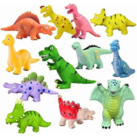 No Hole Baby Dinosaur Bath Toys for Toddler, 12 PCS Mold Free Kids Bathtub Pool Toys | Amazon (US)