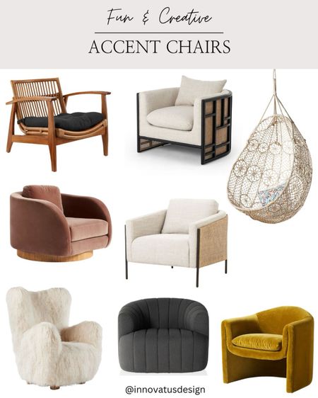 Fancy adding a creative and fun flair to your home? This collection of accent chairs feature the most fun and creative accent chairs on the market right now! Which one is your favorite?

#LTKfamily #LTKMostLoved #LTKhome