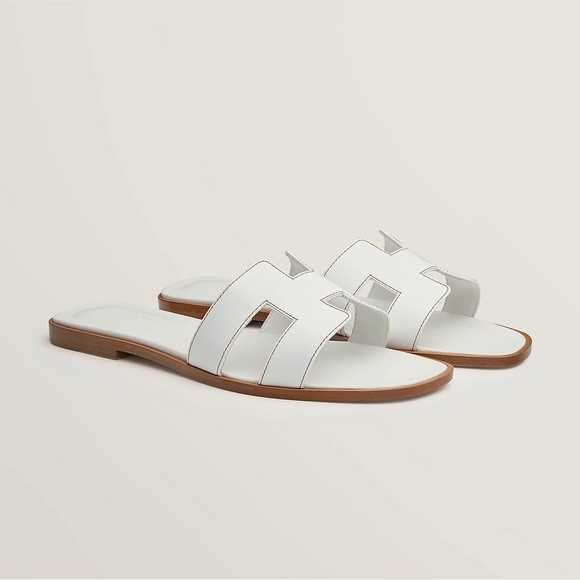 Hermes White Oran Sandals | Poshmark