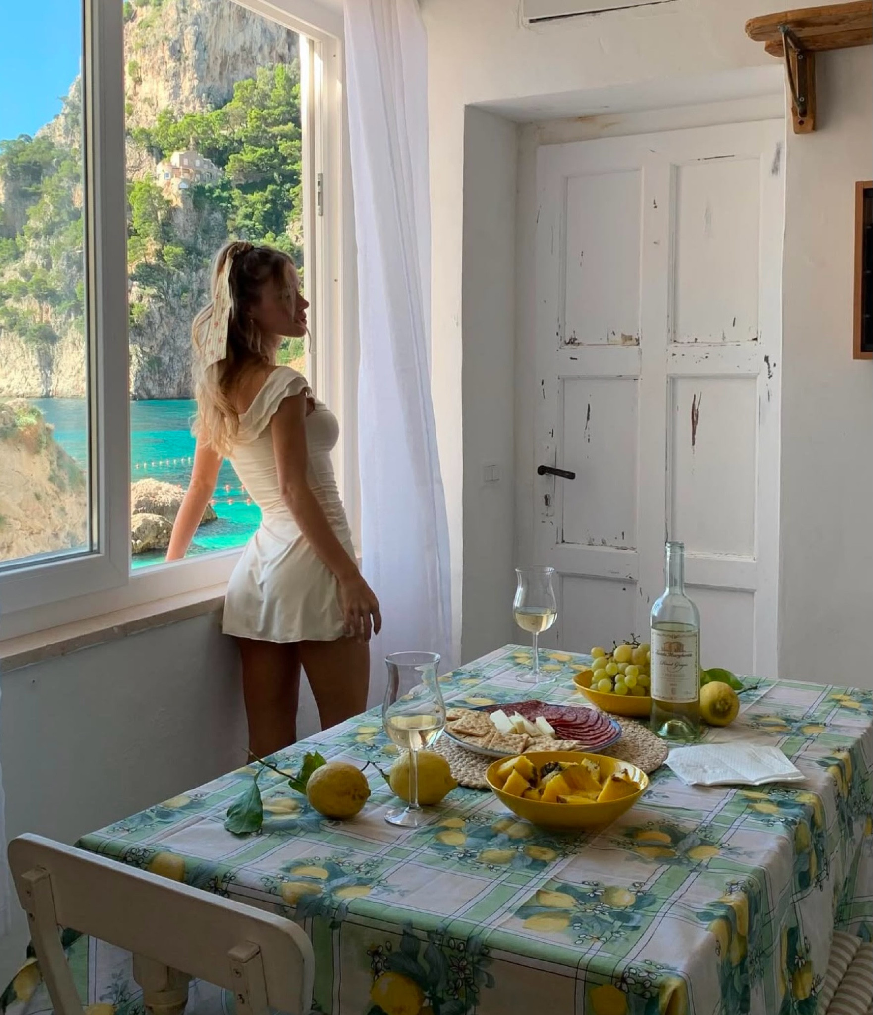 Dress is Denali mini dress from tigermist - but I added some dupes that are just as adorable. Italian summer in Capri 🇮🇹