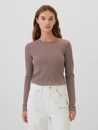 Waffle-Knit Crewneck T-Shirt | Gap Factory