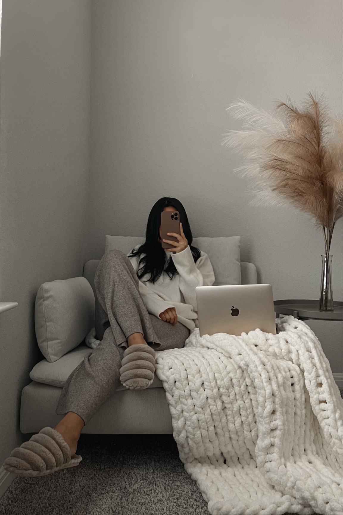 Slippers are only $10, premium quality, chunky warm blanket, pants(oatmeal color), sweater, and feathers 

#LTKunder50 #LTKFind #LTKhome