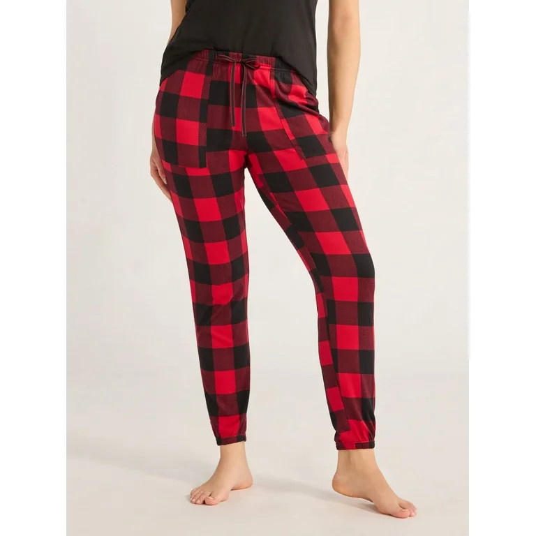 Joyspun Women's Hacci Knit Jogger Sleep Pants, 29” Inseam, Sizes XS to 3X - Walmart.com | Walmart (US)