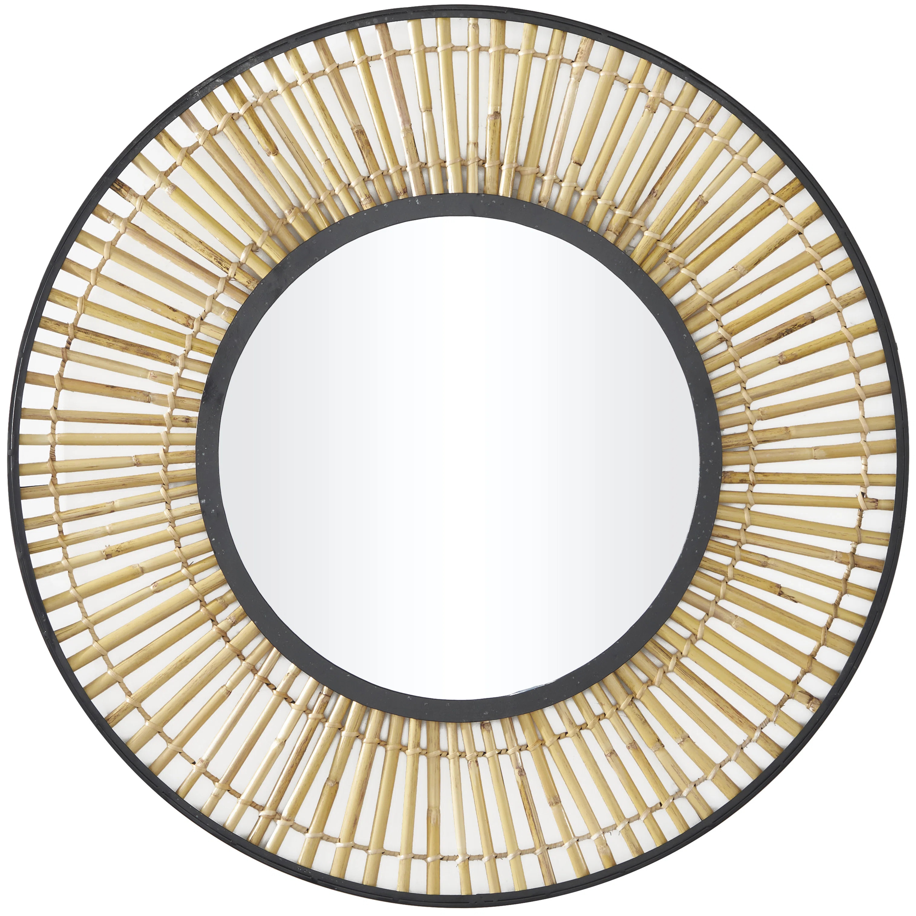 Novogratz Cole And Grey Natural Metal Wall Mirror | Wayfair | Wayfair North America