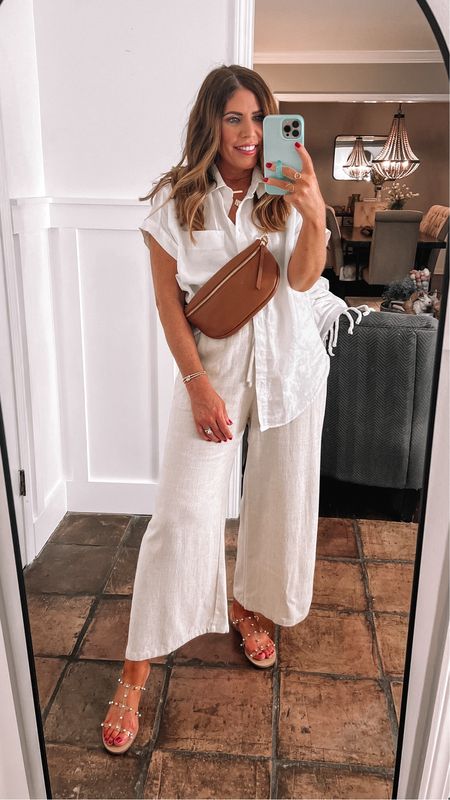 The perfect “beachy vacation vibes” outfit!

100% linen camp style shirt from Quince 
High-rise linen blend pants from Amazon Amazon 
Italian pebbled leather sling bag from Quince 
Stud sandals are old, but I will link similar options here 



#LTKfindsunder50 #LTKstyletip #LTKover40