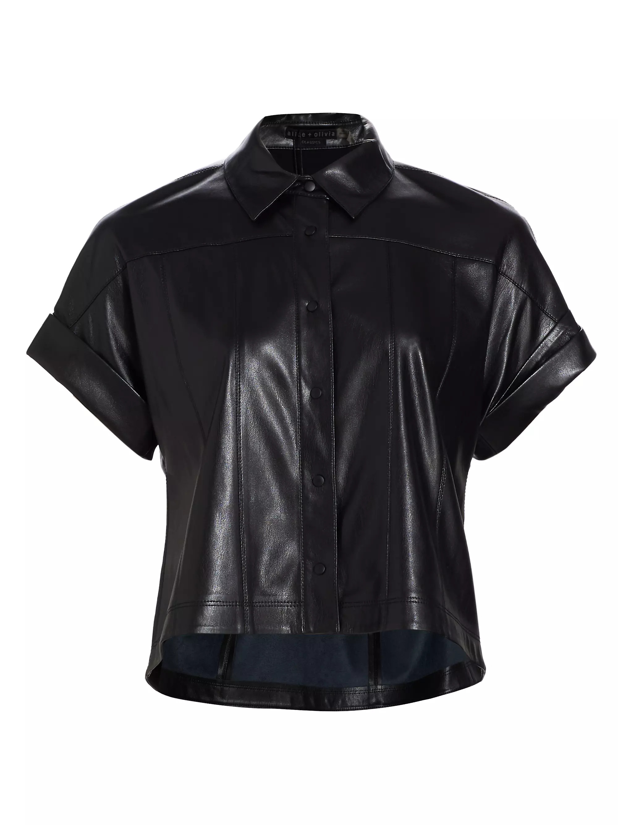 Edyth Vegan Leather Shirt | Saks Fifth Avenue